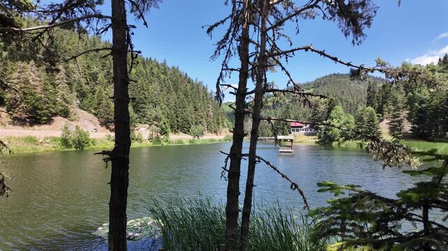 A view of Ak Lake in Ayancik, Sinop, Turkey