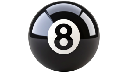 number eight billiard ball in pool queen symbol isolated on transparent background png file snooker billiard ball