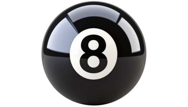 number eight billiard ball in pool queen symbol isolated on transparent background png file snooker billiard ball