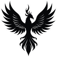 Naklejka premium eagle tattoo vector bird, eagle, vector, wing, silhouette, tattoo, animal, illustration, feather, wings, flying, design, dove, 