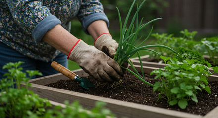 man working in the garden