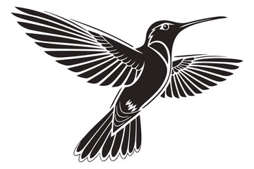 Obraz premium hummingbird logo black vector