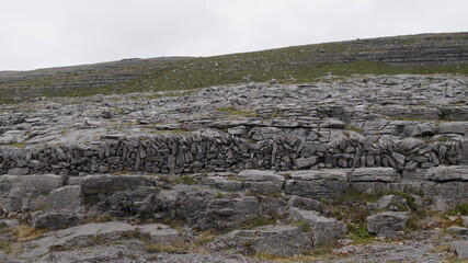Burren mit Steinmauer