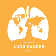 World lung cancer day awareness month. Lung Cancer Day. Logo vector illustration