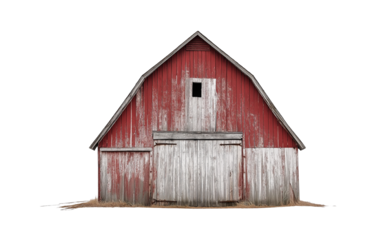 Traditional Red Barn Clipart with Transparent Background