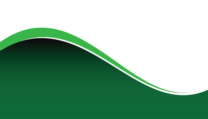 Abstract flowing green wave design with white background and subtle gradient effect
