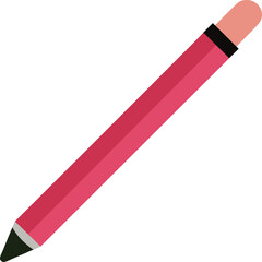 red pencil on white background