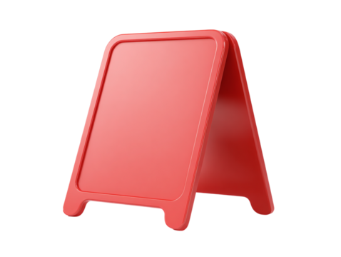 3D blank signage or placard icon in cartoon plastic style, empty label or message board, isolated on transparent background 