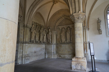 Münster, Germany -  May 2, 2025 - Münster Cathedral or St.-Paulus-Dom is the cathedral church of the Catholic Diocese of Münster in Germany on a sunny spring day