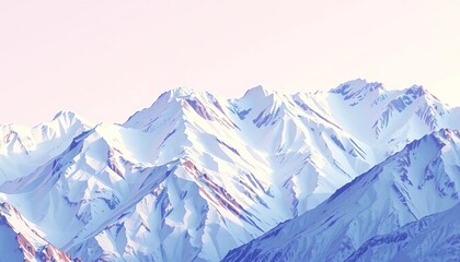 Low-poly vector background of snow-capped mountains, polygonal peaks ,  texture,  vista