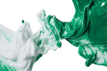 a close up of a green and white object