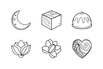vector illustration of Chocolate icon set  