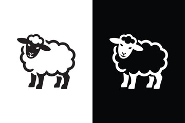 Sheep icon isolated vector icon illustration on white background.