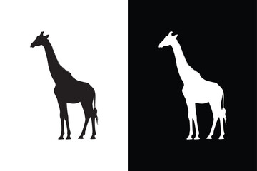 Fototapeta premium Giraffe icon isolated vector icon illustration on white background.