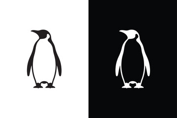 Naklejka premium Penguin icon isolated vector icon illustration on white background.