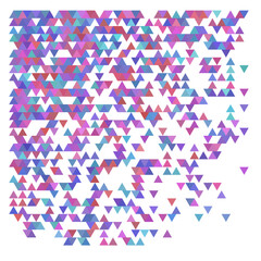 Colorful triangle halftone random background.	