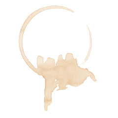 Coffee Stains Set. Vector Cup Rings and Splashes Isolated on White. EPS10