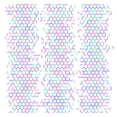 Colorful hexagon grid background.	