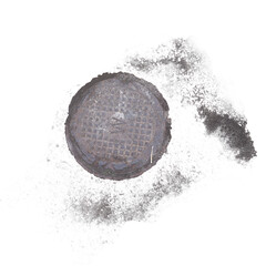 Manhole Cover PNG with Transparent Background

