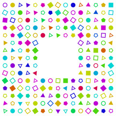 Colorful geometry frame.	