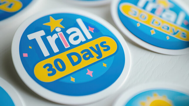 Thirty day free trial offer badge