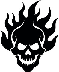 Skull with Flames