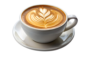 realistic coffee cup latte art clean shadow