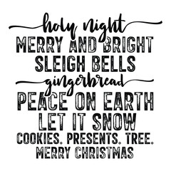 Obraz premium holy night merry and bright sleigh bells
