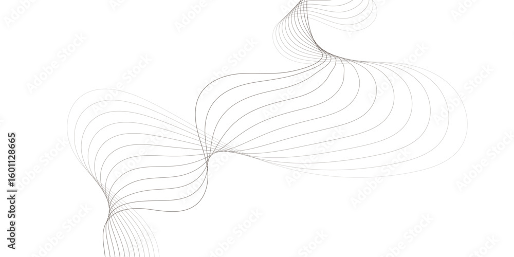 Poster minimalist abstract background featuring wavy gray lines on a white backdrop creating a smooth and elegant pattern design for modern and creative wavey design.