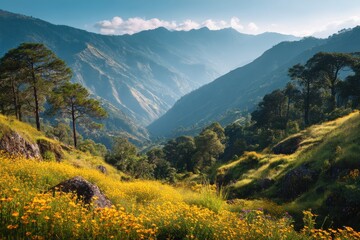 Fototapeta premium Nature's finest: breathtaking vistas and tranquil settings for adventurers and nature lovers seeking inspiration and serenity