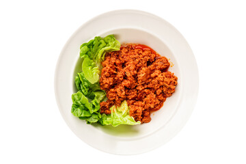 Tuna tomato sauce canned fish seafood fresh delicious gourmet food background on the table rustic food top view copy space keto and paleo diet vegan food pescetarian diet