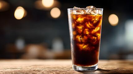 A tall glass of dark Vietnamese iced coffee