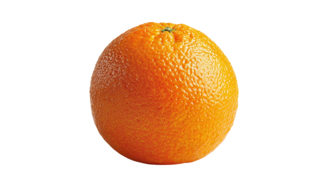 An orange fruit globe isolated on transparent background