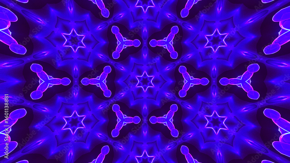 Poster abstract colorful kaleidoscopic geometric pattern. kaleidoscopic background design. hypnotic backgro