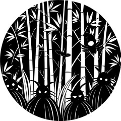 Abstract floral vector background with a seamless bamboo leaf pattern, perfect for a spring nature illustration or Japanese-inspired wallpaper design