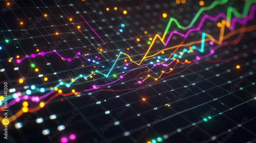 Poster a computer screen showing a line graph