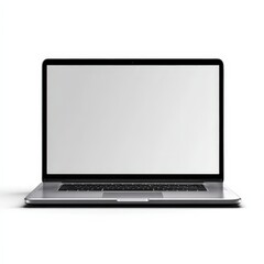 Modern laptop with blank screen. Perfect for websites, presentations, and technology projects. Ideal for various commercial uses.