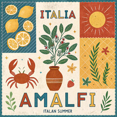 set of stamps with flowers