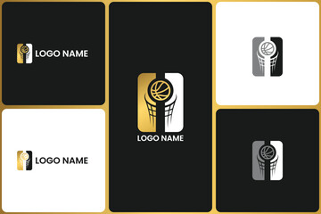 Modern Basketball Logo Design With Layout
