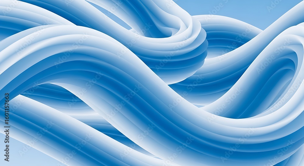 Aufkleber an abstract background with swirling blue and white gradient shapes and smooth transitions