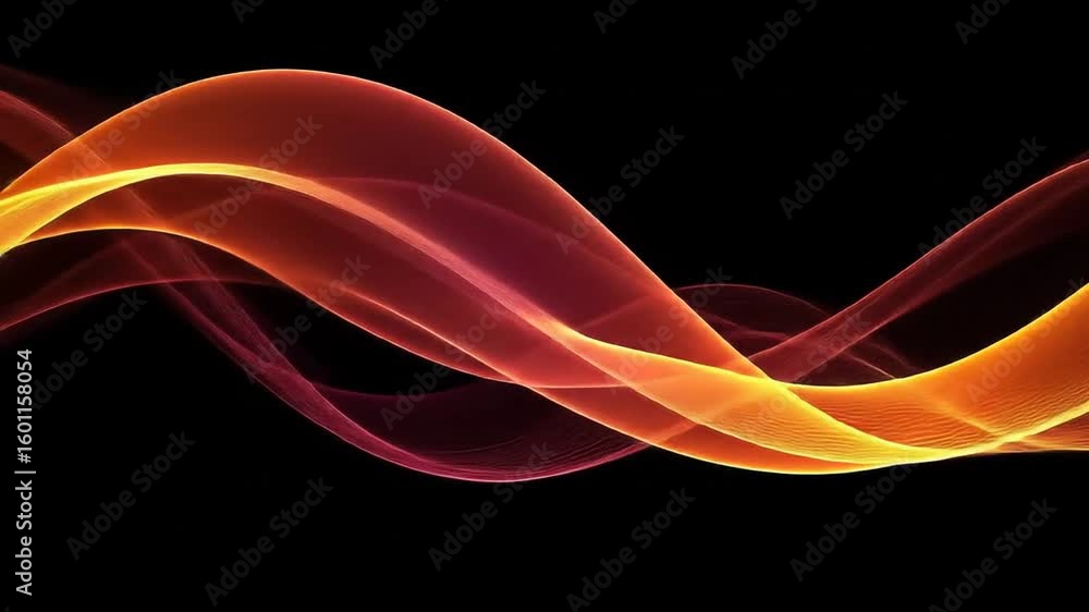 Poster abstract fire-like waves flowing dynamically