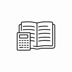 book calculator icon sign vector