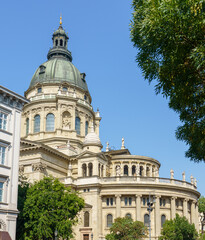 Fototapeta premium St. Stephen’s Basilica in Budapest with Twin Bell Towers