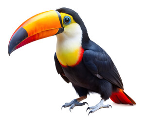 toucan  isolated on white background. PNG Transparent file type with high definition quality And vibrant color grading Available.
