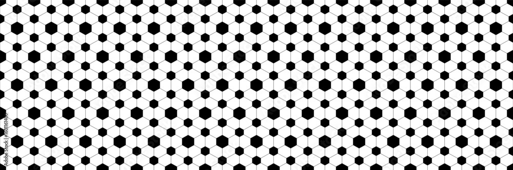 Aufkleber horizontal seamless white line and hexagon pattern for design and background.