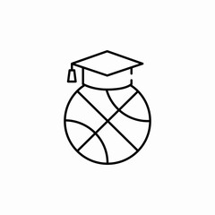 university basketball icon sign vector
