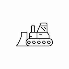 vehicle bulldozer icon sign vector