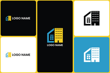 Modern Building Logo Design Variations