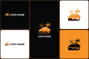 Tropical Island Logo Template Versatile Design