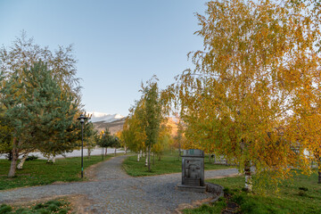 Autumn in a park in Erzurum, Turkey